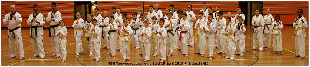 groepsfoto sparring TBN Taekwondodag regio Zuid